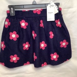 NWT Balabala wool embroidered girls skirt navy pink beautiful